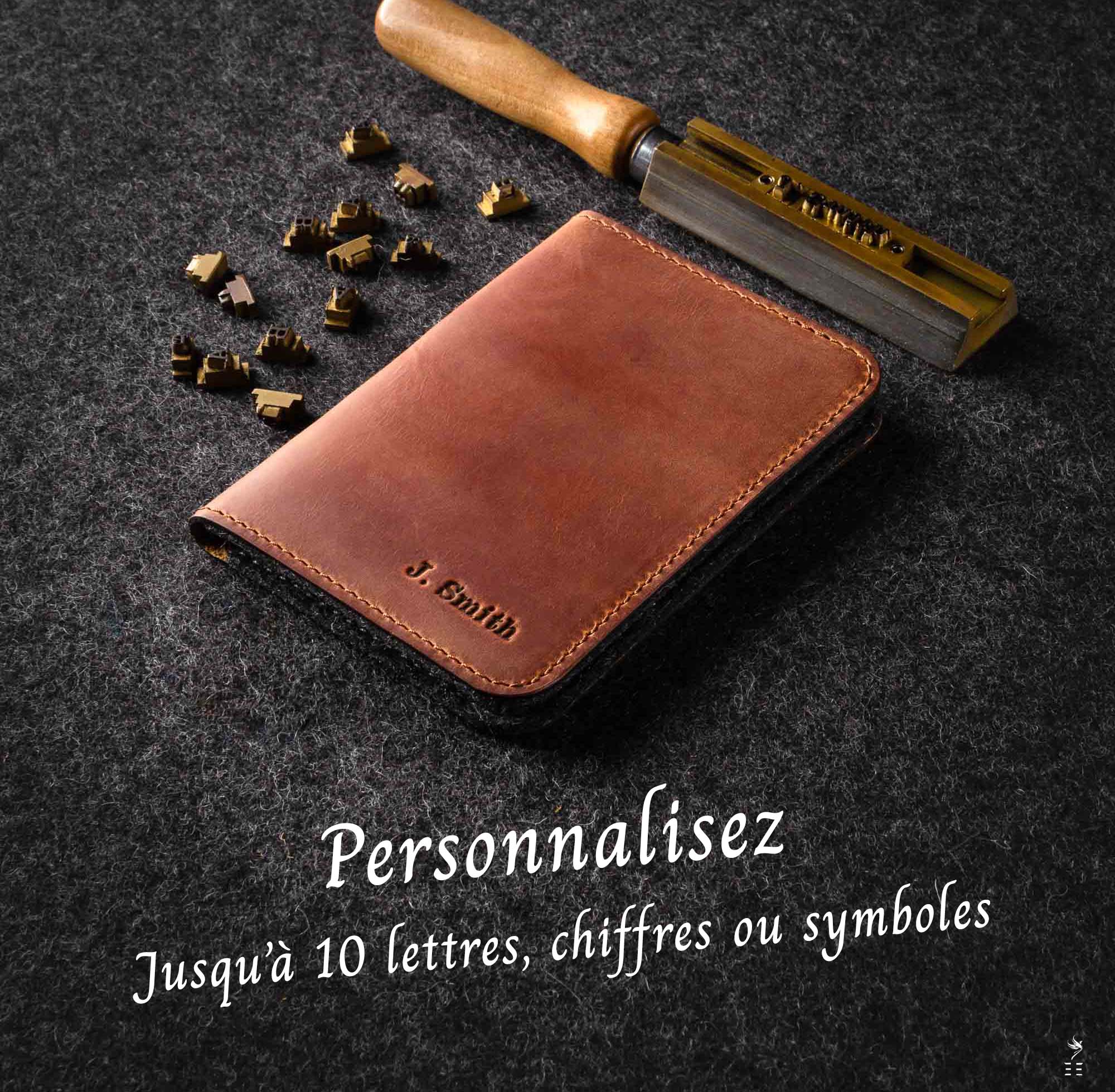 PORTEFEUILLE EN CUIR ÉTUI PASSEPORT CHIUSI