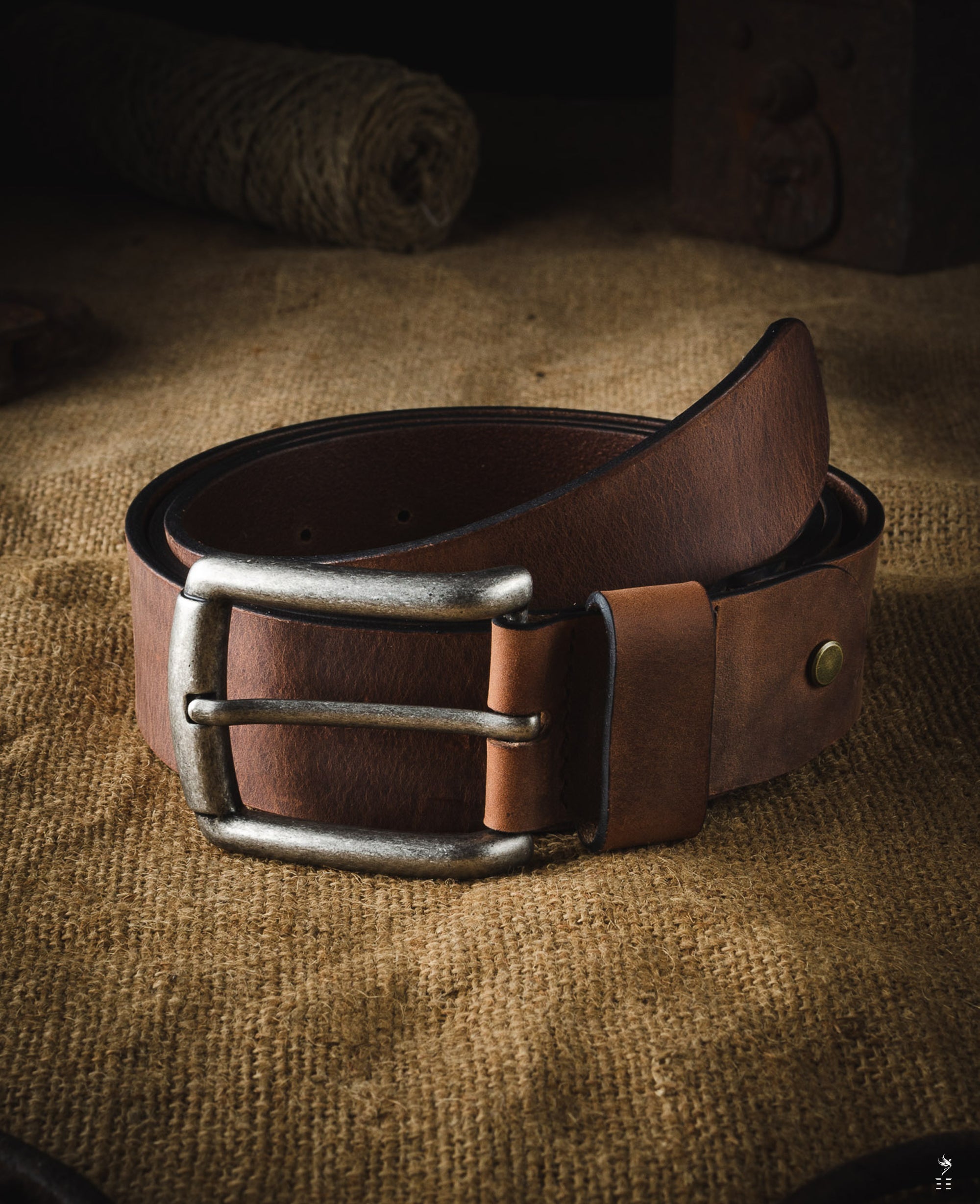 CEINTURE EN CUIR TANNAGE VÉGÉTAL SILVER | MARRON CLASSIQUE