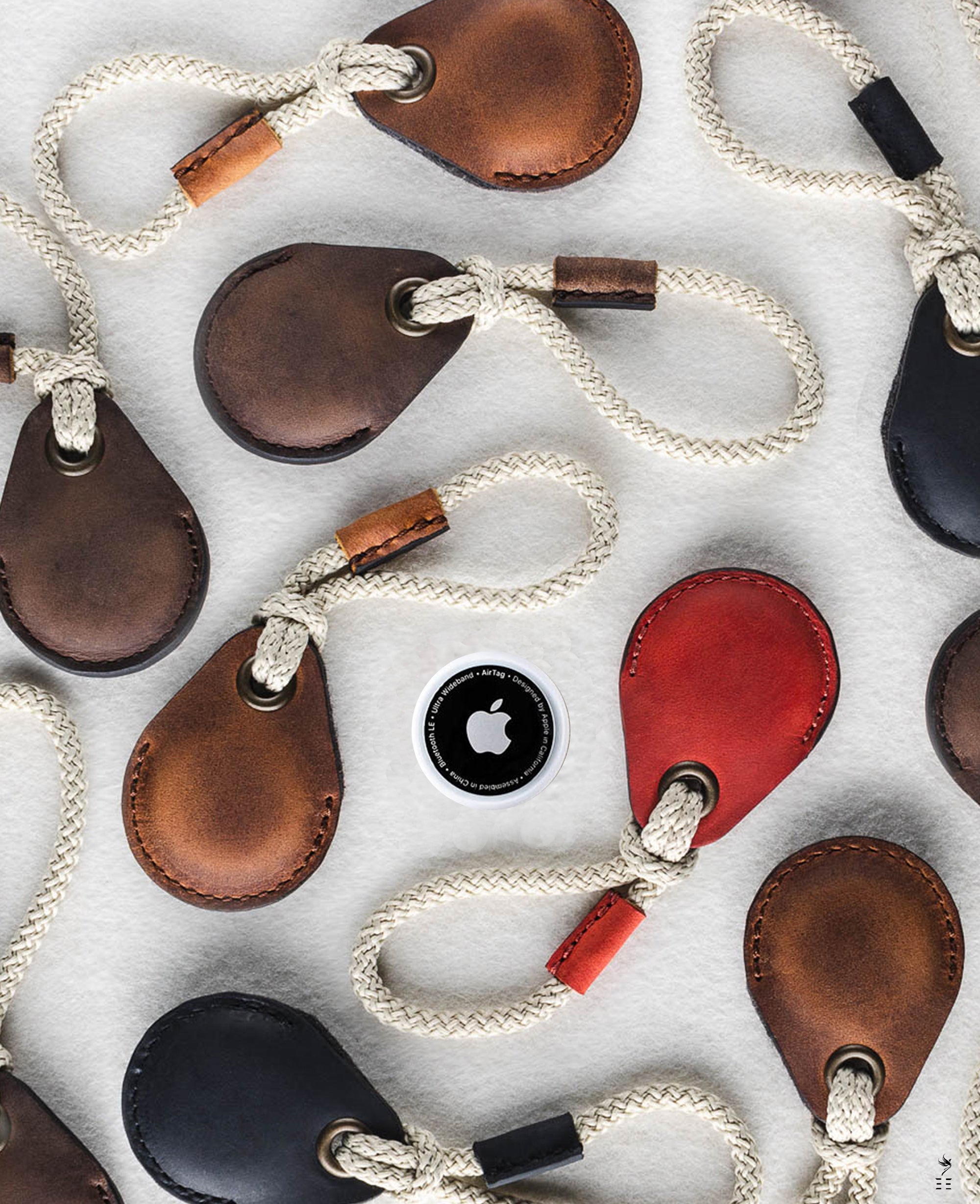 HOUSSE AIRTAG EN CUIR BOIS SAUVAGE