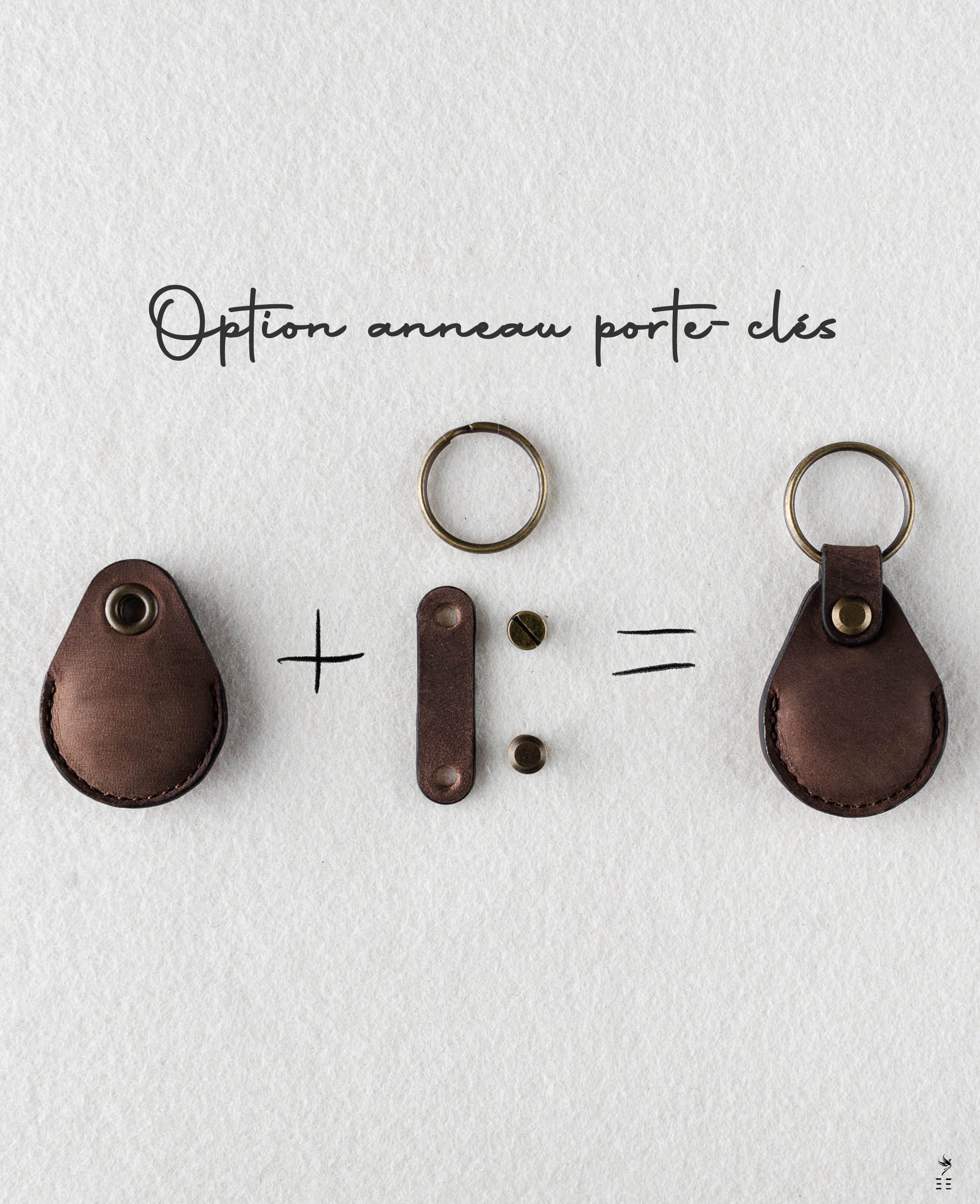 HOUSSE AIRTAG EN CUIR BOIS SAUVAGE
