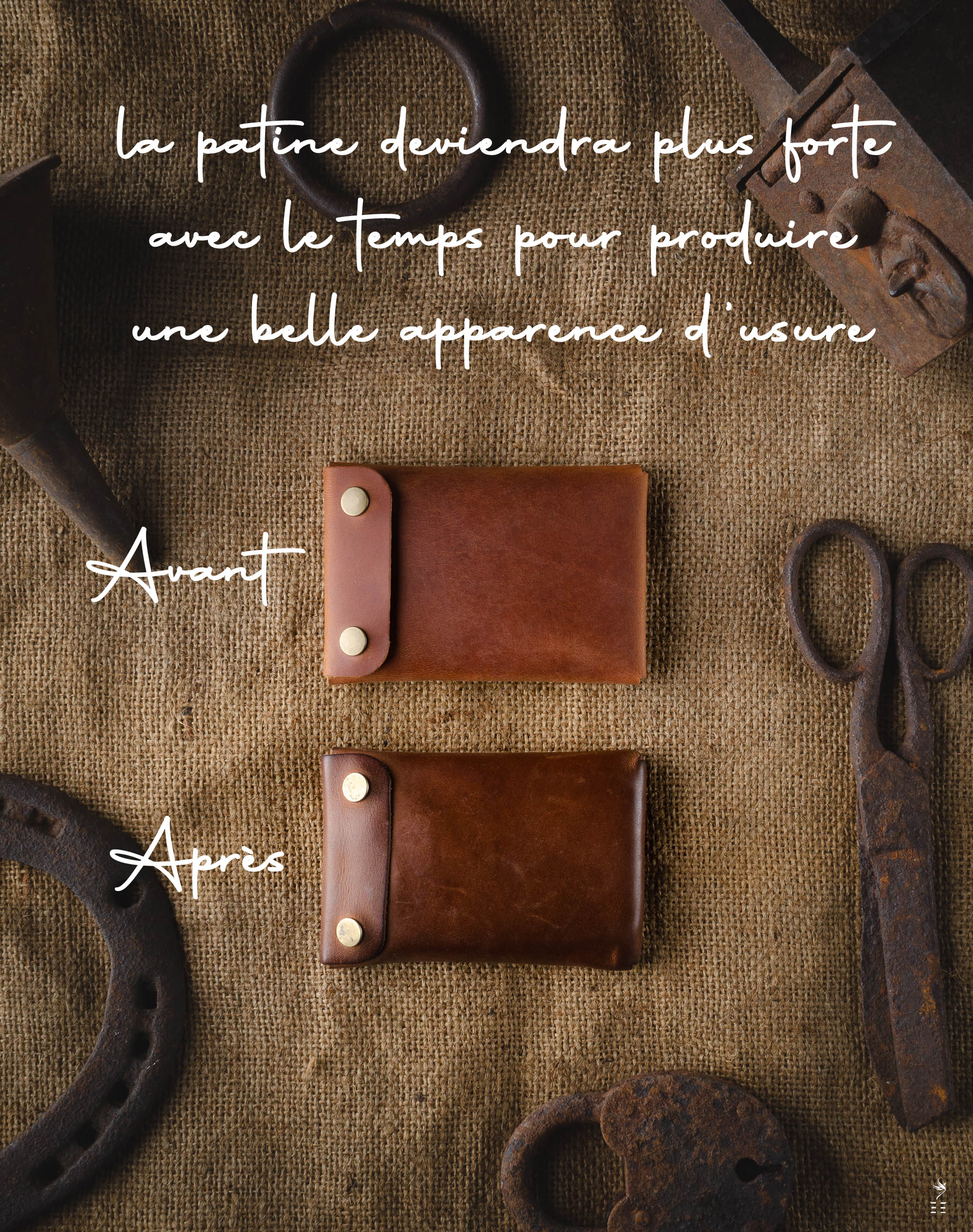 PORTEFEUILLE EN CUIR PORTE-CARTES MARRON CLASSIQUE