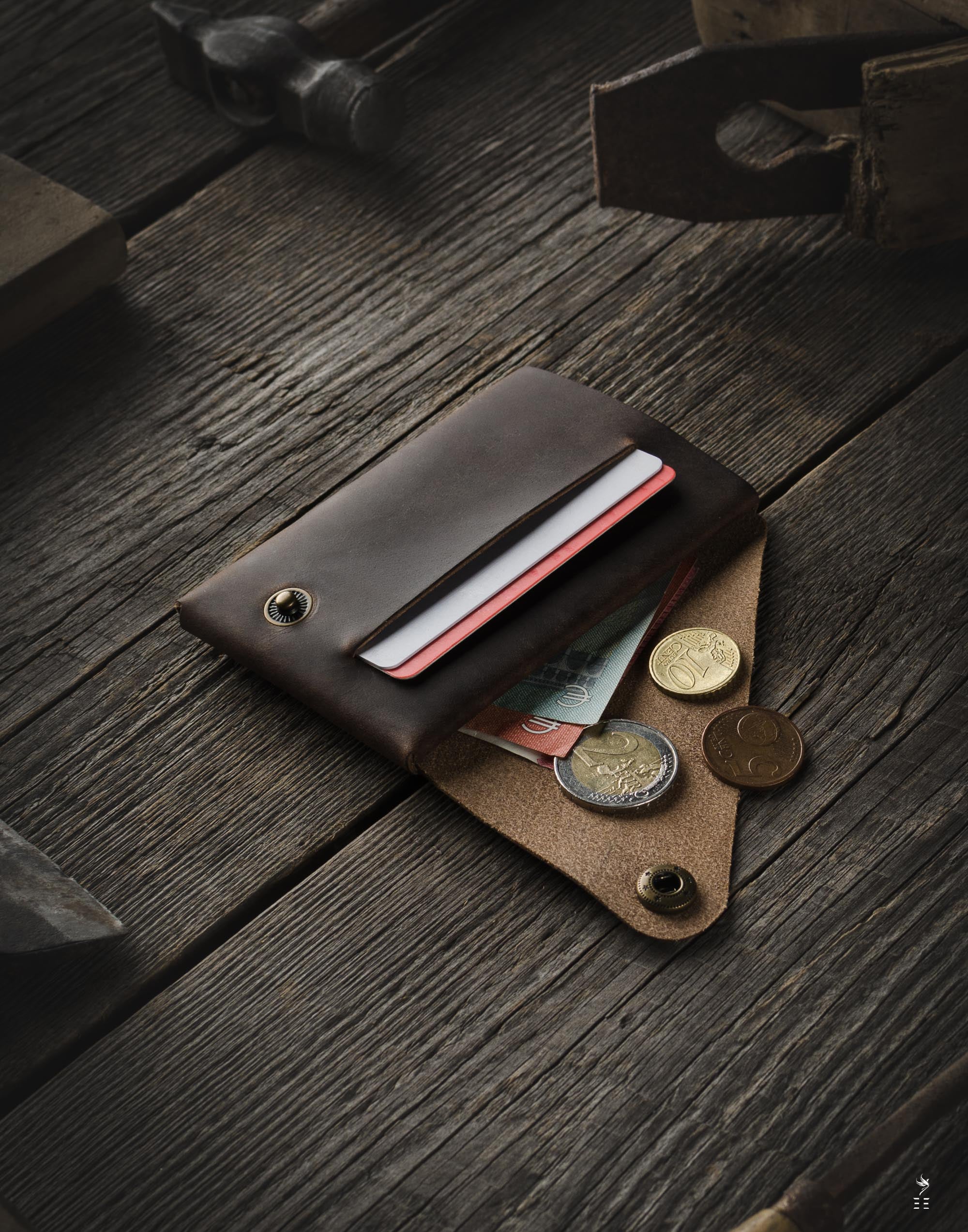 PORTEFEUILLE EN CUIR PORTE-CARTES BOIS SAUVAGE