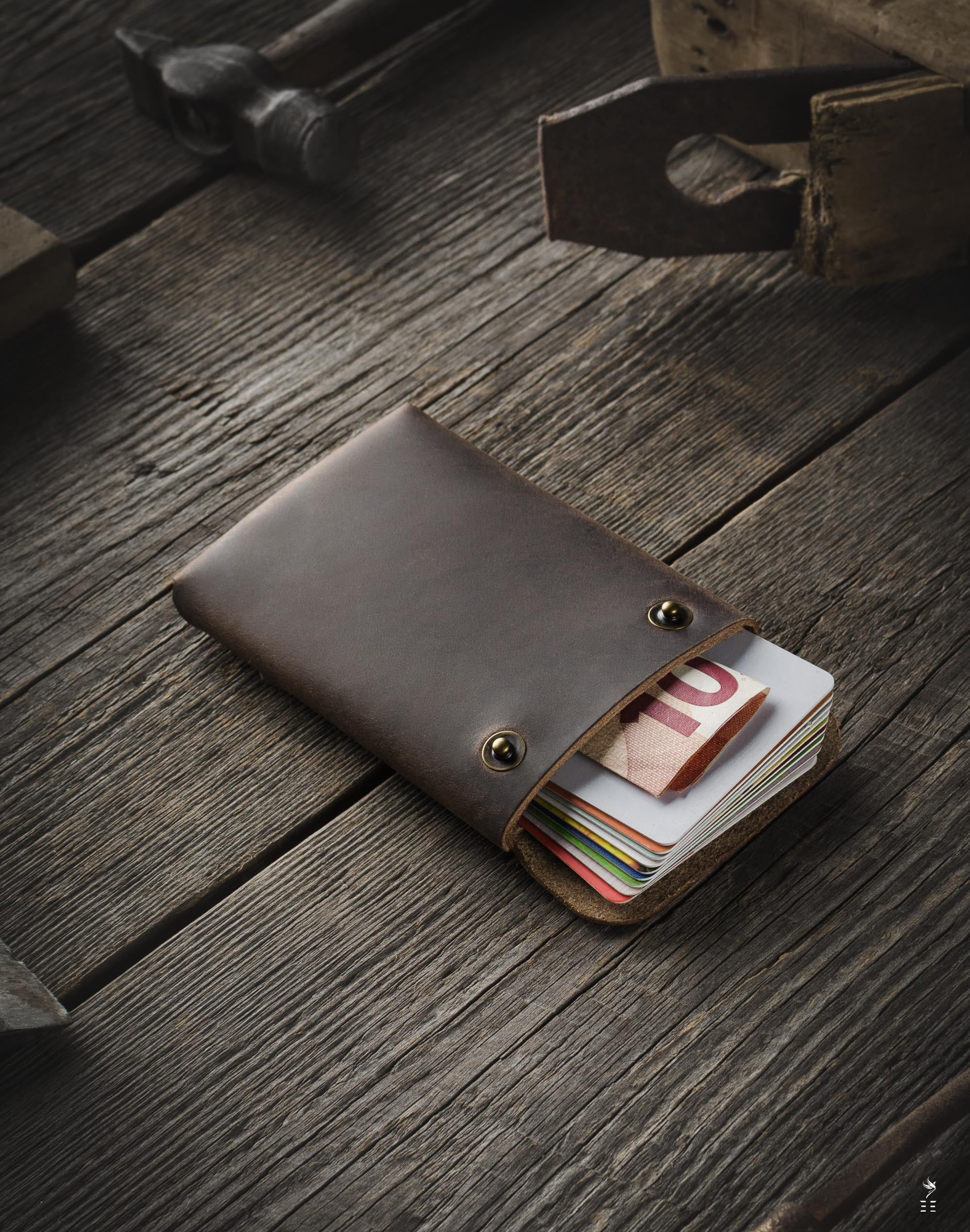 PORTEFEUILLE EN CUIR PORTE-CARTES BOIS SAUVAGE